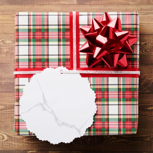 Weißer Marmor Ornament Karte (Insitu (Geschenk))