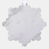 Weißer Marmor Ornament Karte (Rückseite)