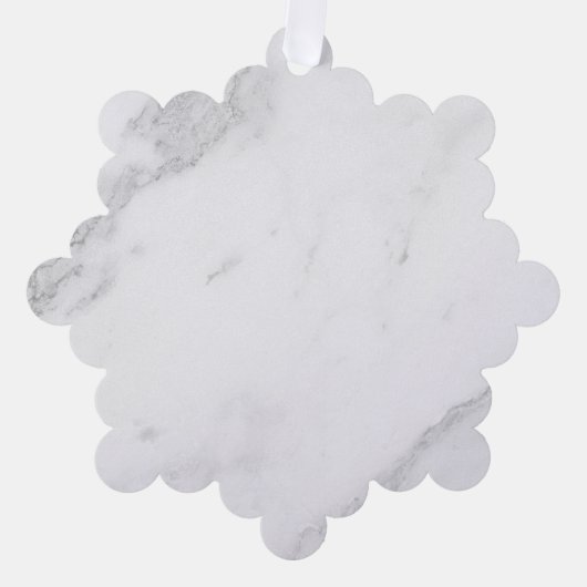 Weißer Marmor Ornament Karte (Vorderseite)