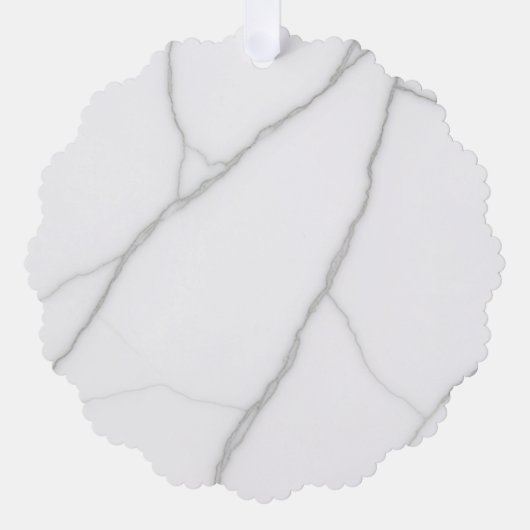 Weißer Marmor Ornament Karte (Vorderseite)