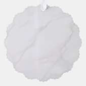 Weißer Marmor Ornament Karte (Rückseite)