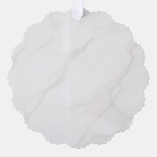 Weißer Marmor Ornament Karte (Vorderseite)