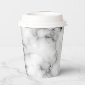 Weißer Marmor Pappbecher (Rückseite)