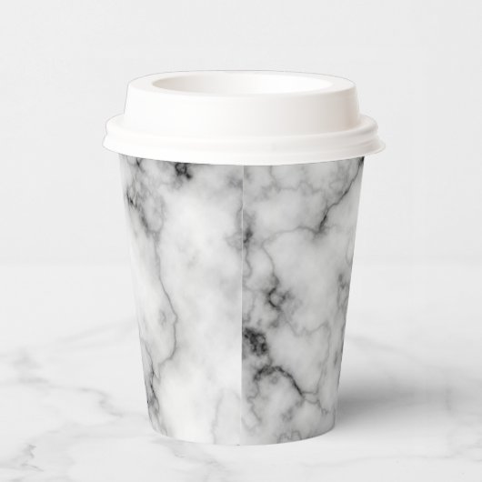 Weißer Marmor Pappbecher (Rechts)