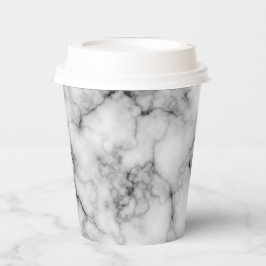 Weißer Marmor Pappbecher