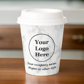 Weißer Marmor Pappbecher