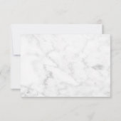 Weißer Marmor personalisieren Dankeskarte (Rückseite)