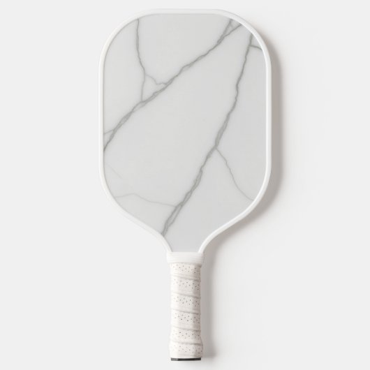 Weißer Marmor Pickleball Schläger (Vorderseite)