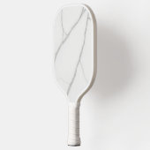 Weißer Marmor Pickleball Schläger (Links)