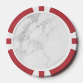Weißer Marmor Pokerchips (Vorderseite)
