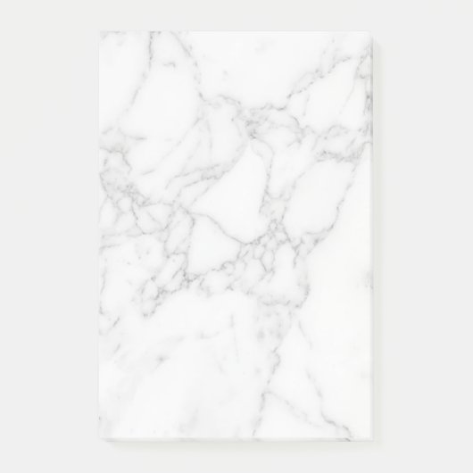 Weißer Marmor Post-it Klebezettel (Vorderseite)