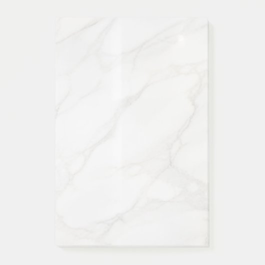 Weißer Marmor Post-it Klebezettel (Vorderseite)