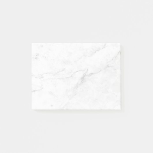 Weißer Marmor Post-it Klebezettel (Vorderseite)
