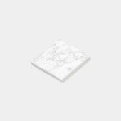 Weißer Marmor Post-it Klebezettel (angewinkelt)