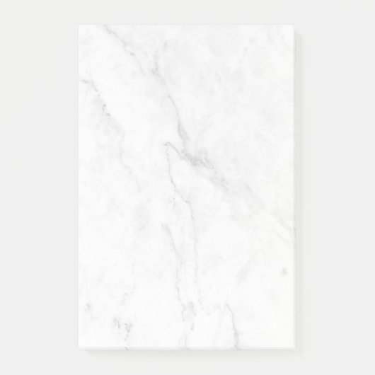 Weißer Marmor Post-it Klebezettel (Vorderseite)