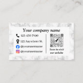 Weißer Marmor Rabattkarte (Rückseite)