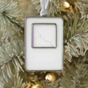 Weißer Marmor  Rahmen-Ornament Silber