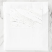 Weißer Marmor Rechteckiger Aufkleber (Tasche)