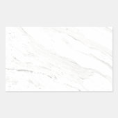 Weißer Marmor Rechteckiger Aufkleber (Vorderseite)