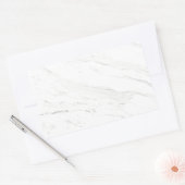 Weißer Marmor Rechteckiger Aufkleber (Umschlag)