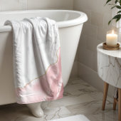 Weißer Marmor Rosa Rosa Agate Gold Glitzer Handtuch