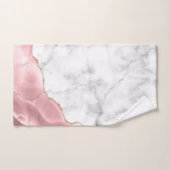 Weißer Marmor Rosa Rosa Agate Gold Glitzer Handtuch (Handtuch)