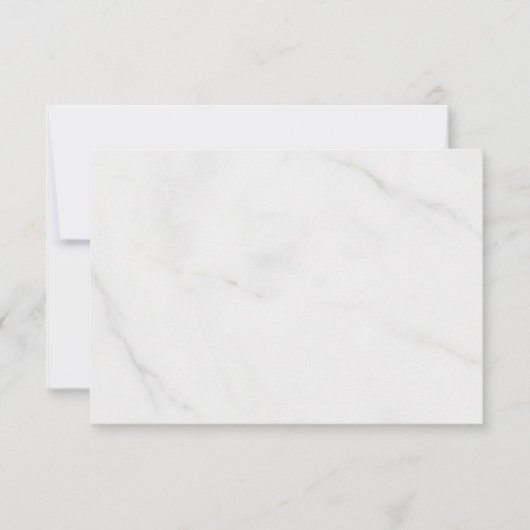 Weißer Marmor RSVP Karte (Vorderseite)