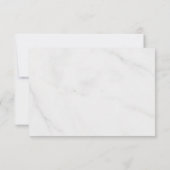 Weißer Marmor RSVP Karte (Rückseite)