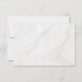 Weißer Marmor RSVP Karte (Vorderseite)
