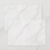 Weißer Marmor RSVP Karte (Vorne/Hinten)