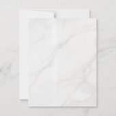 Weißer Marmor RSVP Karte (Vorderseite)