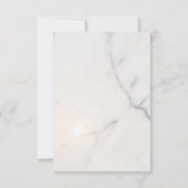 Weißer Marmor RSVP Karte (Rückseite)
