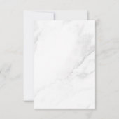 Weißer Marmor RSVP Karte (Rückseite)