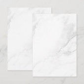 Weißer Marmor RSVP Karte (Vorne/Hinten)