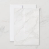 Weißer Marmor RSVP Karte (Rückseite)