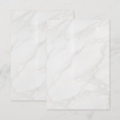 Weißer Marmor RSVP Karte (Vorne/Hinten)