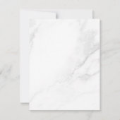 Weißer Marmor RSVP Karte (Vorderseite)