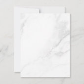 Weißer Marmor RSVP Karte (Rückseite)