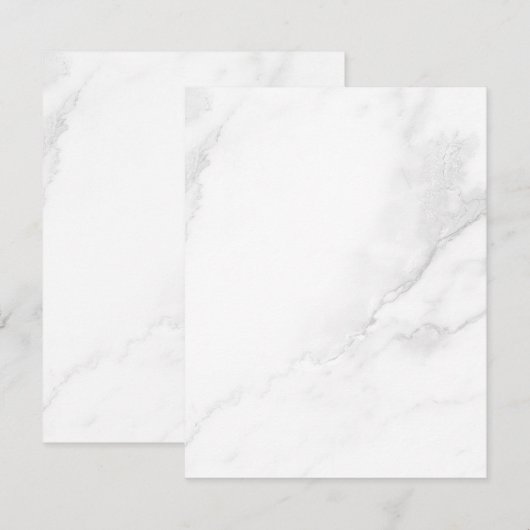 Weißer Marmor RSVP Karte (Vorne/Hinten)