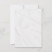 Weißer Marmor RSVP Karte (Vorderseite)