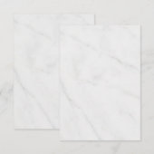 Weißer Marmor RSVP Karte (Vorne/Hinten)
