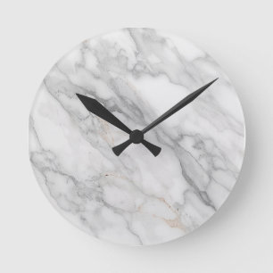 Weißer Marmor Runde Wanduhr