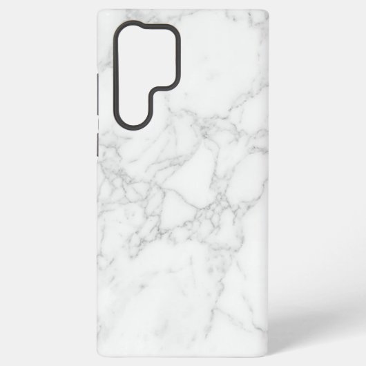Weißer Marmor Samsung Galaxy Hülle (Rückseite)