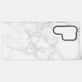 Weißer Marmor Samsung Galaxy Hülle (Rückseite (Horizontal))