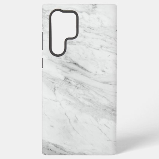 Weißer Marmor Samsung Galaxy Hülle (Rückseite)