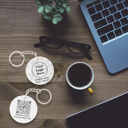 Weißer Marmor Schlüsselanhänger