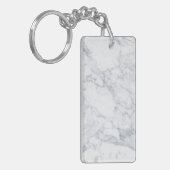 Weißer Marmor Schlüsselanhänger (Vorderseite links)