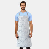 Weißer Marmor Schürze (Getragen)