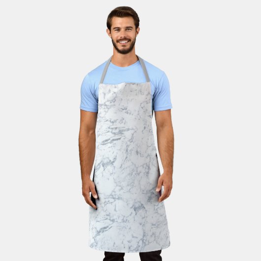 Weißer Marmor Schürze (Getragen)