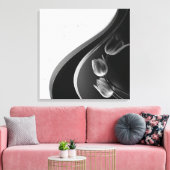 Weißer Marmor, schwarz, goldenes Mobiliar Leinwanddruck (Insitu (Wohnzimmer))